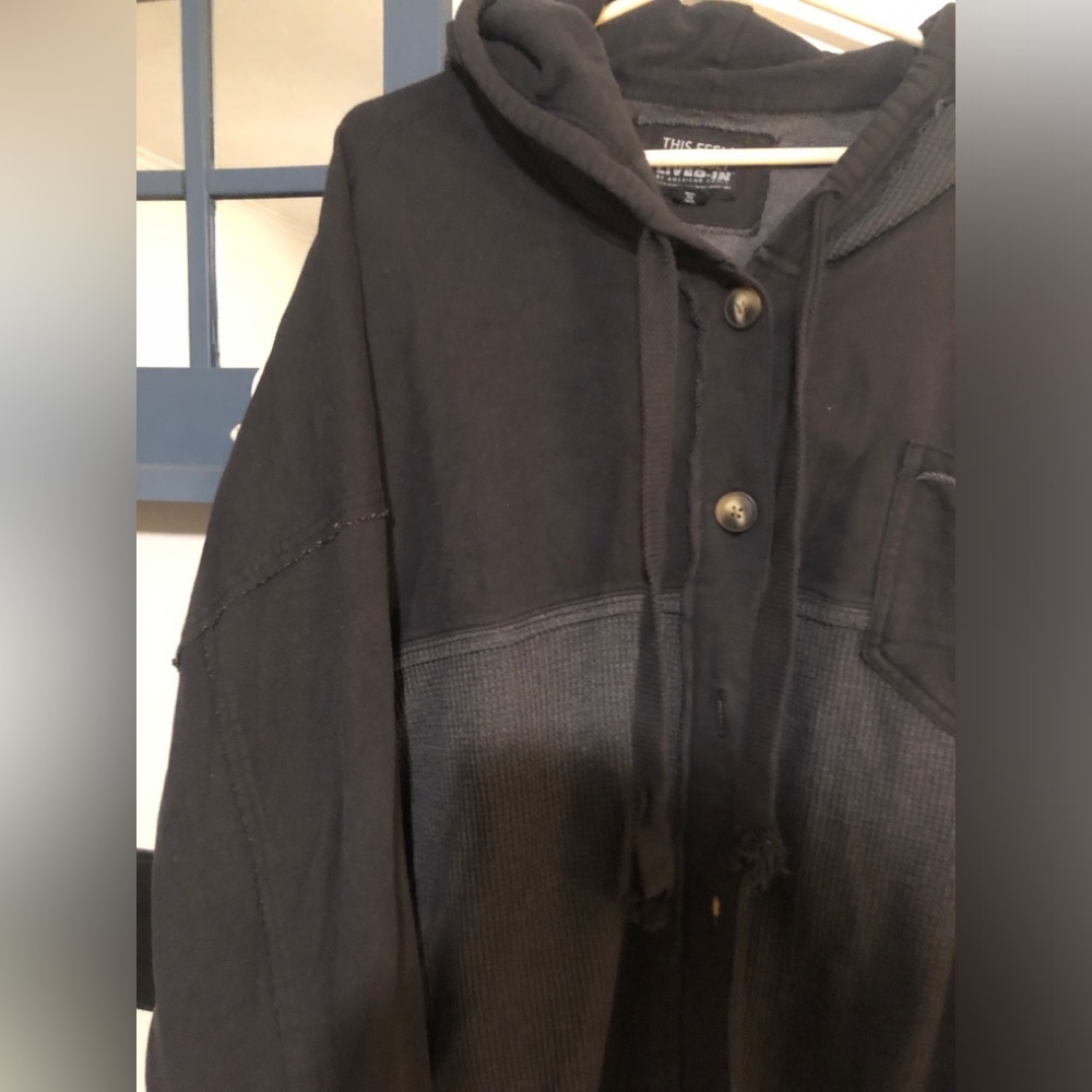 American Eagle Outfitters Black and Gray Hoodie - Picture 4 of 11